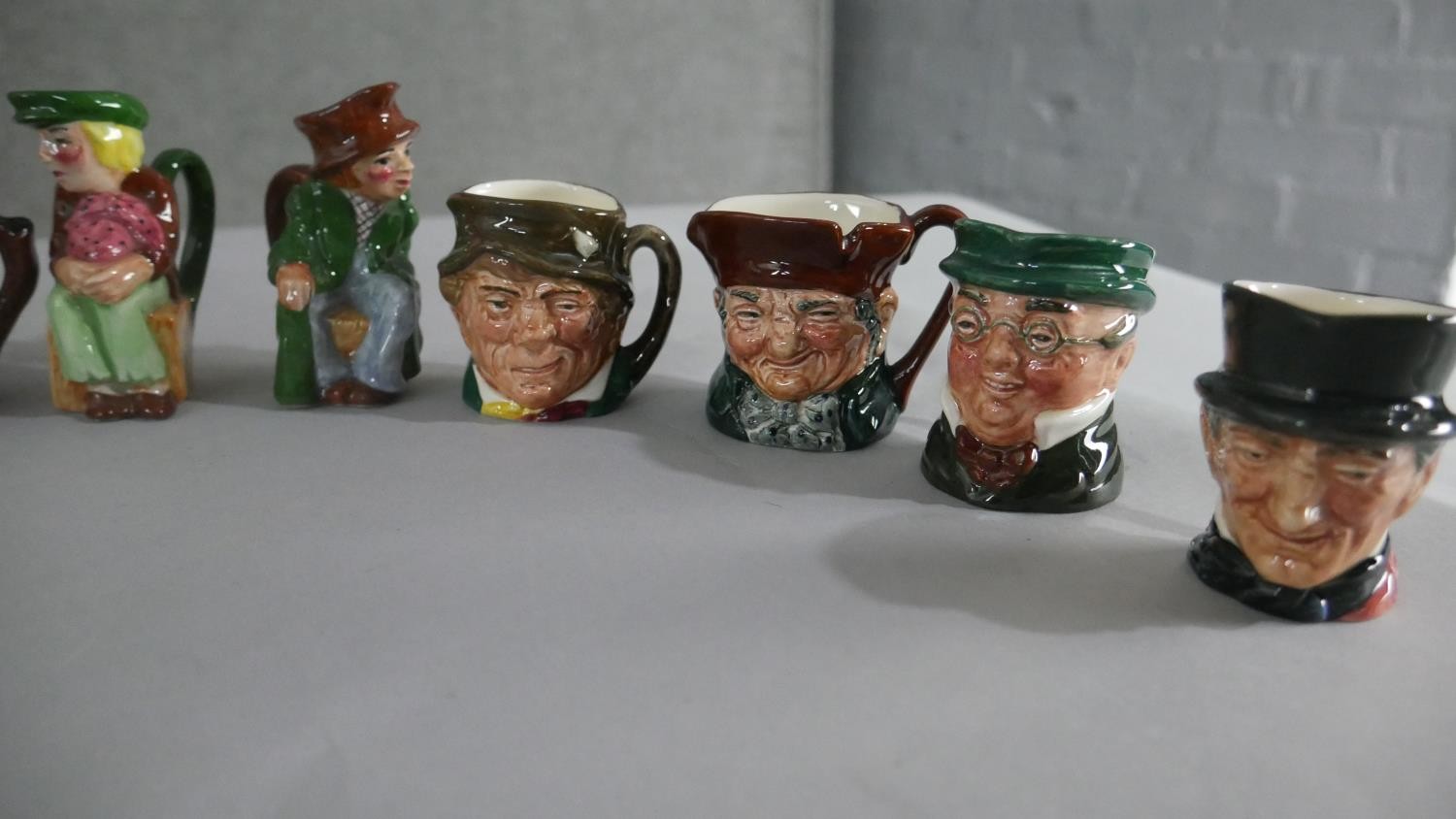 A collection of fifteen hand painted ceramic Toby jugs, various characters and makers. H.16 W.6cm ( - Image 4 of 7