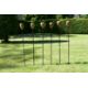 A set of six stainless steel plant stake garden sculptures with rustic rose heads. H.90cm 80-120 - Image 1 of 6