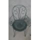 A set of three wrought iron garden chairs, with scrollwork to the back and arms, on a circular - Image 4 of 5
