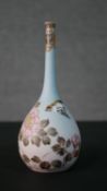 Takeuchi Chubei - a 19th century Japanese bottle vase with sharkskin finish. Decorated with
