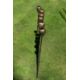 A set of six stainless steel plant stake garden sculptures with rustic rose heads. H.90cm 80-120 - Image 3 of 6