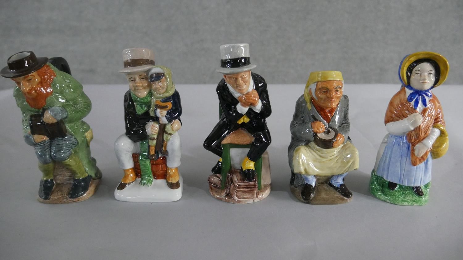A collection of ten Wood & Sons hand painted ceramic Charles Dickens Toby jugs, various - Image 4 of 5