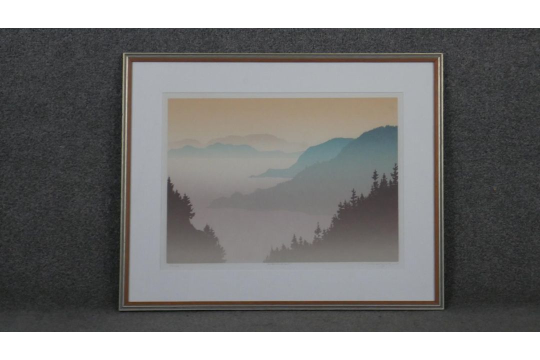 Peter Markgraf - a framed and glazed signed serigraph titled 'Evening Sky', signed by artist, - Image 2 of 9
