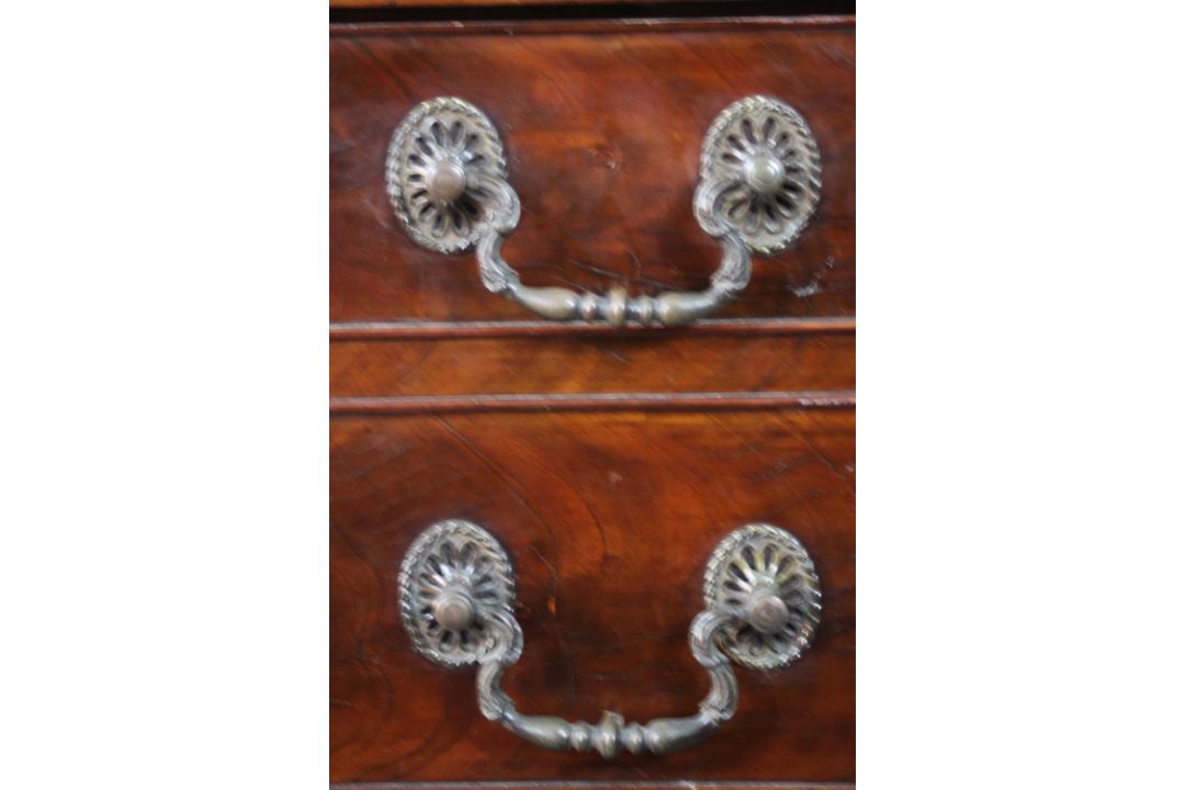 A Chippendale style mahogany secretaire bookcase, with a blind fret cornice over a pair of - Image 18 of 24