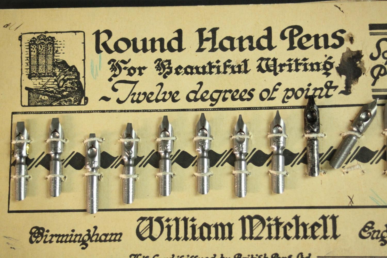 A collection of vintage pen nibs and drawing leads, including vintage William Mitchell Round Hand - Image 2 of 4