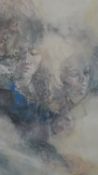 A framed and glazed signed limited print titled 'Wintertraum', edition 449/850, indistinctly signed.