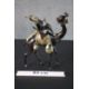 A West African hand made bronze sculpture from Burkina Faso of a camel and rider. Blackened to - Image 6 of 6