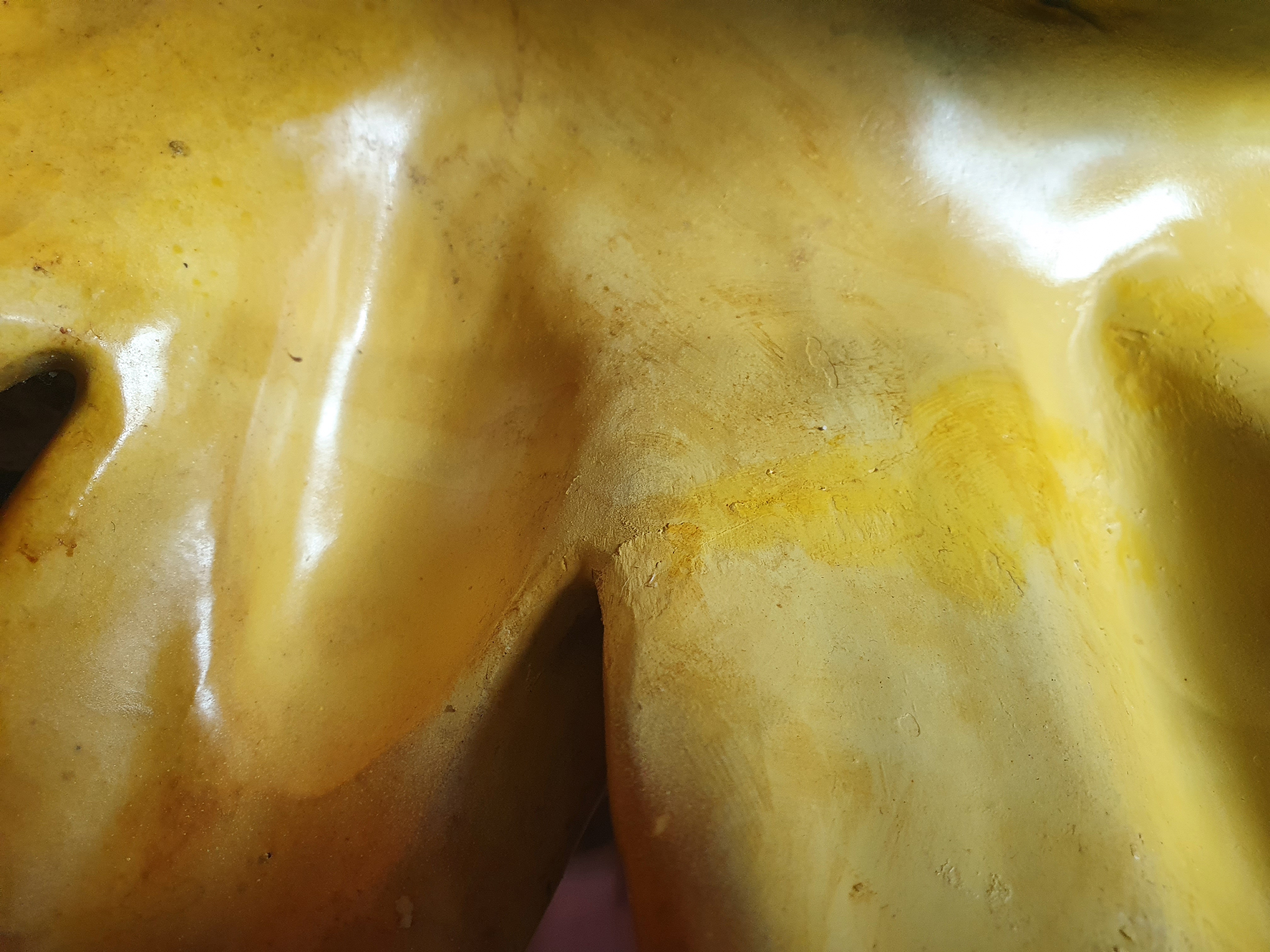 Delphin Massier-A large 19th century French Art Nouveau hand painted majolica sunflower planter, - Image 10 of 11