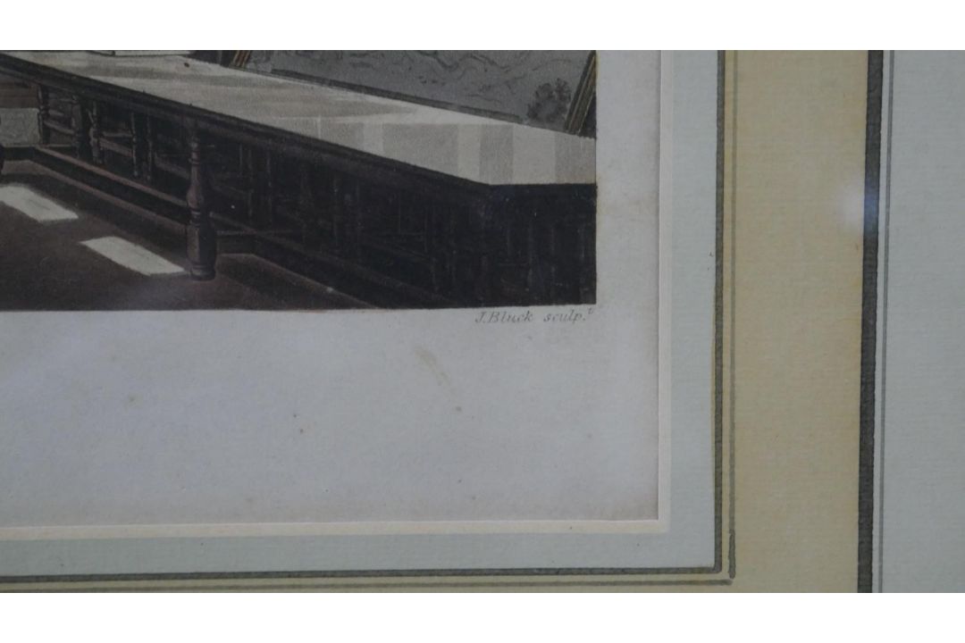 Four framed and glazed 19th century hand coloured engravings: Chapter House, Christ Church - Image 6 of 18