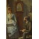 W. R. Petty (British), an artist and his patron, watercolour, signed lower left. H.57 W.46cm. - Image 1 of 6