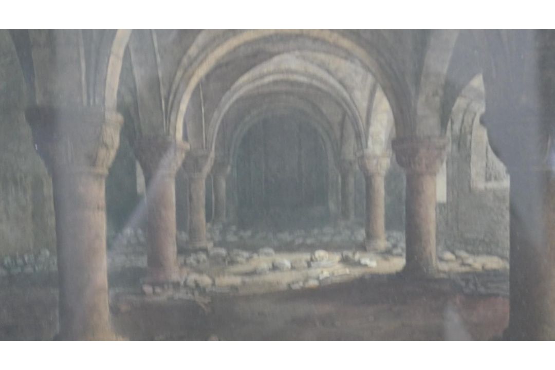 Four framed and glazed 19th century hand coloured engravings: Chapter House, Christ Church - Image 15 of 18
