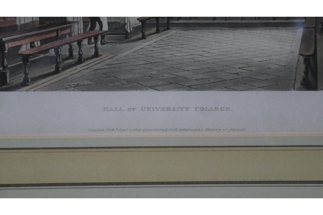 Four framed and glazed 19th century hand coloured engravings: Chapter House, Christ Church - Image 12 of 18