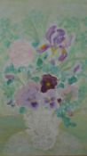 Jocelyne Seguin, French, (1917 - 1999), Oil on canvas , still life of a vase of flowers, signed