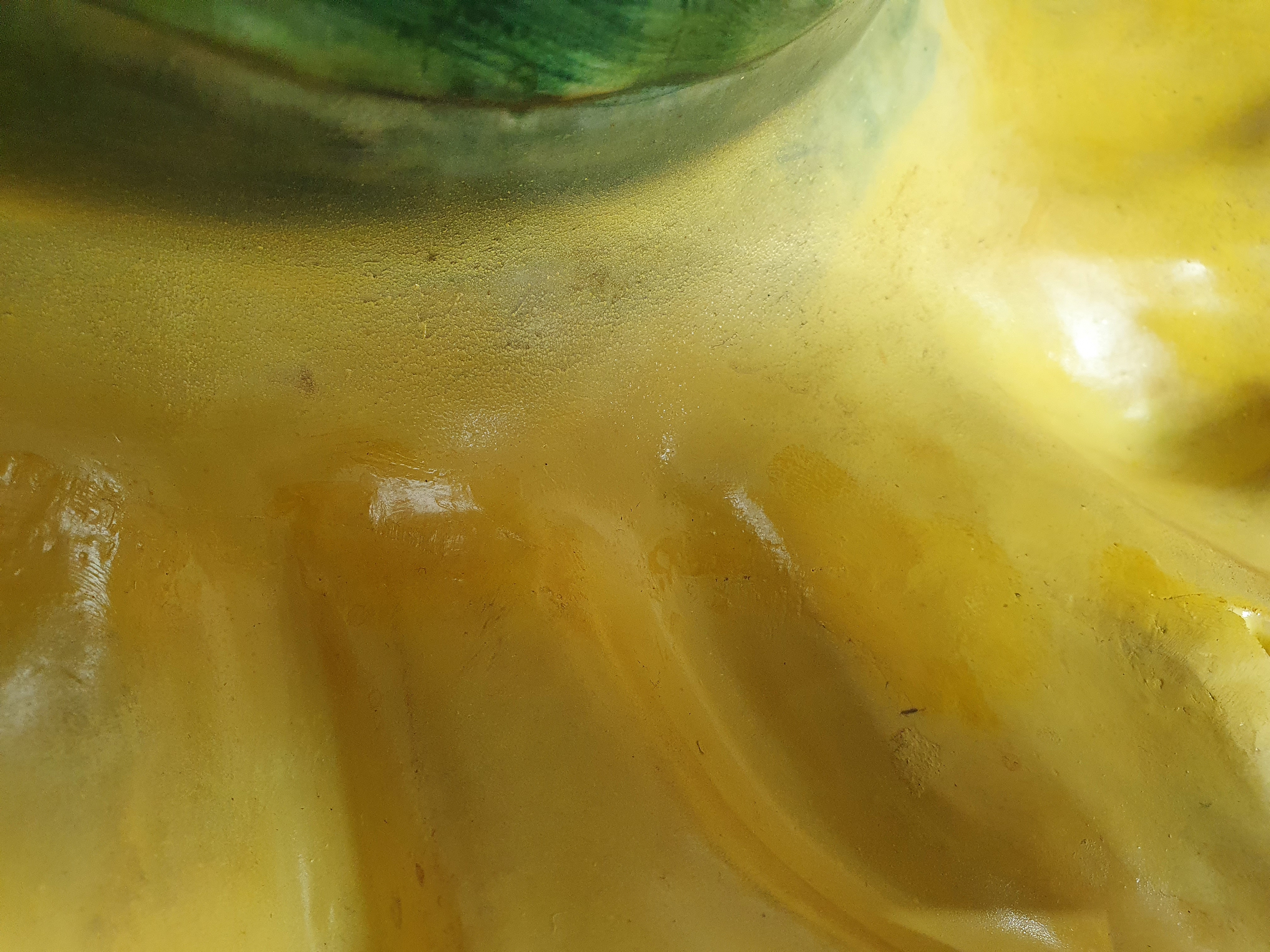 Delphin Massier-A large 19th century French Art Nouveau hand painted majolica sunflower planter, - Image 9 of 11