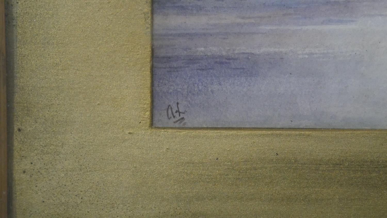 A collection of five 19th century watercolors, three of landscapes , one of a herbaceous border - Image 14 of 16