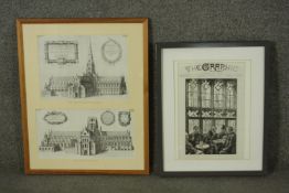 Two framed and glazed 19th century engravings one of The Smoking-Room of the Reporters Gallery,