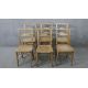 A set of six 19th century rustic pine kitchen chairs, with ladder back, over an elm seat, the legs - Image 1 of 6