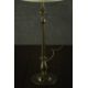 A turned brass table lamp, with an ivory coloured shade. H.56 W.25cm. - Image 4 of 4