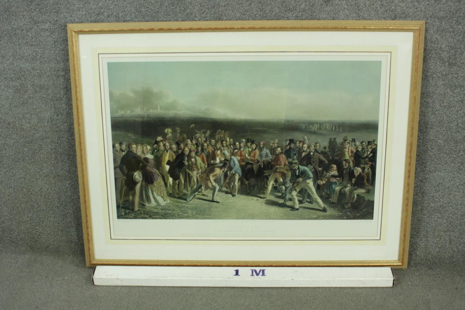 Charles E. Wagstaffe- Hand coloured engraving ,'The Golfers, A Grand Match Played Over St. Andrew' - Image 3 of 10