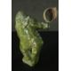 Aisa Amittu, Inuit, 1951, a carved green soapstone and granite drum dancer sculpture, with bone - Image 7 of 9