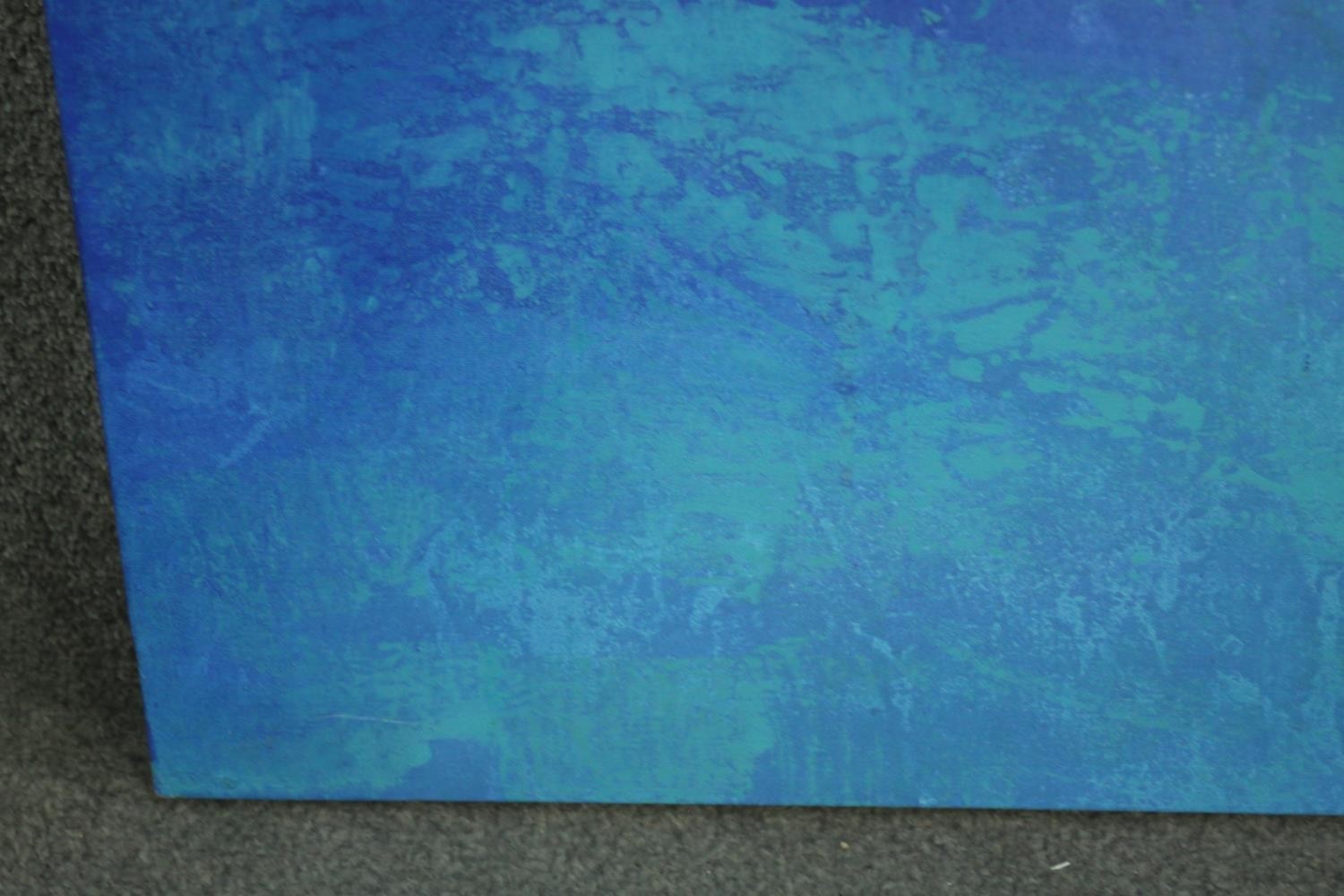 Adrian Hemming (b 1945), 'Slow Wave Breaking' oil on canvas, titled, signed and dated '99 verso. H. - Image 5 of 9