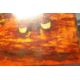 Oil on board, Asian fishermen with boats and pagoda in background at sunset, indistinctly signed. - Image 5 of 5