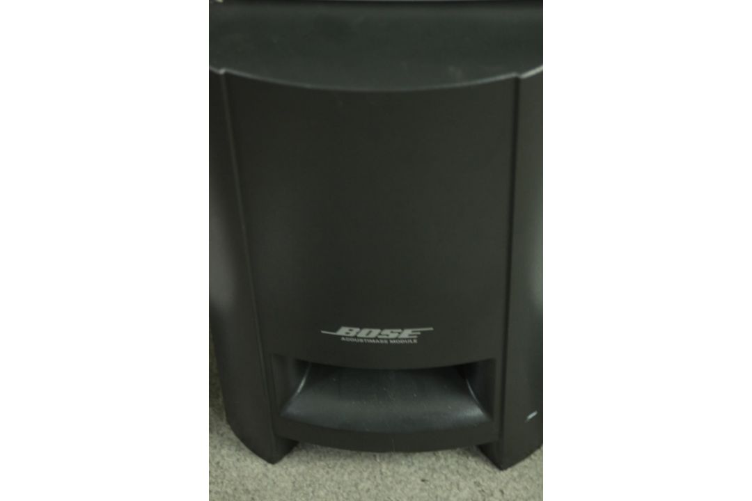 A Bose PS3-2-1 media centre with subwoofer, two speakers, cables and two remote controls. H.36 W. - Image 3 of 8
