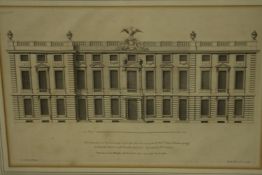 After Campbell Delin, H Hulsbergh (sculp), The Elevation of Dyrham House in Gloucester, Seat of