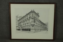 Richard Bramble (Dorset Artist) 'The Institute of Chartered Accountants', Ltd Edition etching of