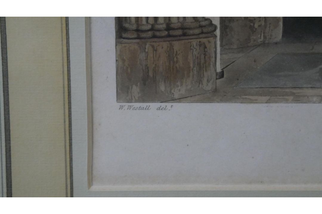 Four framed and glazed 19th century hand coloured engravings: Chapter House, Christ Church - Image 9 of 18