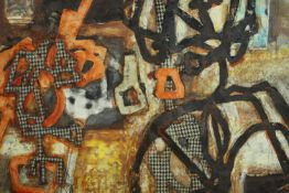 John Squire (guitarist for the Stone Roses), B.1962, abstract oil and mixed media canvas on