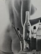 Attributed to Sam Haskins (1926 - 2009), black and white photographic print of a naked female from