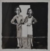 John Barnicoat (1924-2013), two figures, ink and pencil, initialed lower right in pencil, dated 04/