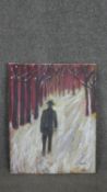 Wolf Howard, acrylic on canvas, 'In a German Woods', monogrammed WH, signed and dated verso. H.46