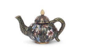 A CHINESE MINIATURE ENAMEL TEAPOT