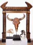 A RARE FOSSILISED SKULL OF AN EXTINCT STEPPE BISON, AT LEAST 10,000 YEARS OLD