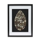 A DISPLAY OF FOSSILISED EXTINCT SALTASAURUS DINOSAUR EGG SHELL FRAGMENTS