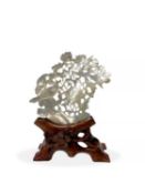 AN EARLY 20TH CENTURY CHINESE CARVED MOTHER-OF-PEARL SHELL