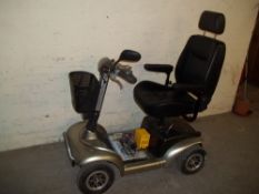 A PROWLER TWIN SPEED MOBILITY SCOOTER FITTED WITH 20 INCH WIDE CAPTAINS SEAT AND ALLOY WHEELS