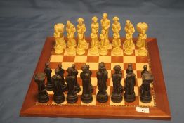 A BOXED STUDIO ANNE CARLTON UNPAINTED CHESS SET |THE BATTLE OF TRAFALGAR