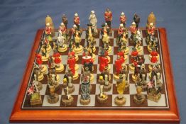 AN UNBOXED CHESS SET |AMERICAN CIVIL WAR| TOGETHER WITH AN UNBOXED CHESS SET |BOER WAR|