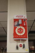 A RETRO STYLE COCACOLA WALL CLOCK