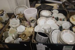 TWO TRAYS OF CERAMICS TO INCLUDE PART DINNER SET (TRAYS NOT INCLUDED)