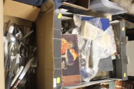 A QUANTITY OF BOXED AND LOOSE CUTLERY (TRAYS NOT INCLUDED)