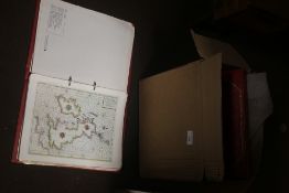 A QUANTITY OF RECORDS TOGETHER WITH A FOLDER OF REPRODUCTION MAPS