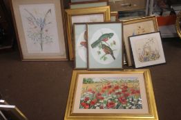 A QUANTITY OF PICTURES, PRINTS AND TAPESTY'S