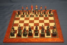 A BOXED STUDIO ANNE CARLTON CHESS SET, |BATTLE OF WATERLOO|