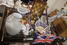 TWO TRAYS OF CERAMICS TO INCLUDE PORT MEIRION