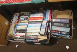 THREE TRAYS OF MAINLY MODERN NOVELS, HARDBACK AND PAPERBACK (TRAYS NOT INCLUDED)