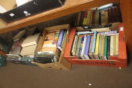 FIVE TRAYS OF MISCELLANEOUS HISTORY INTEREST BOOKS (4 large, one small) (Boxes and trays not